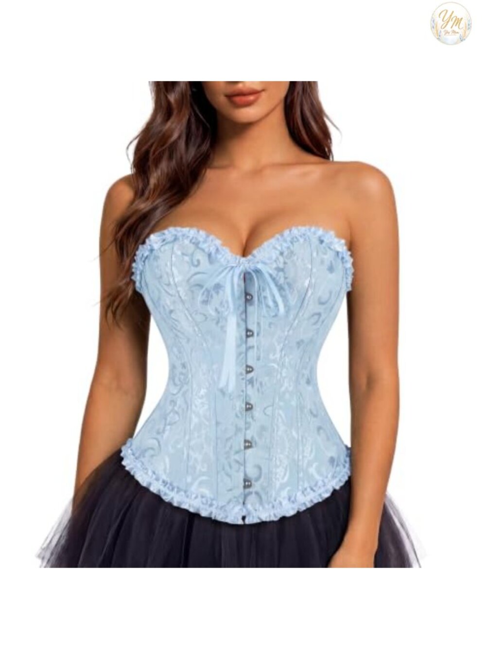 Kranchungel Corset Top Women Renaissance Vintage Bustier Lace-Up Costume